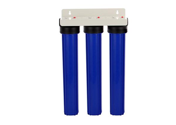 20'' slim triple sump blue polypropylene  water filter housings with 3/4 inch in/out port