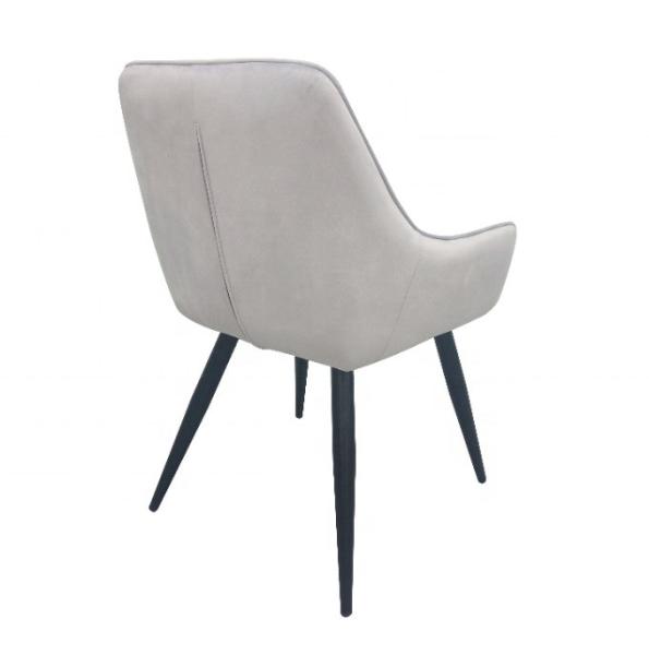 Minimalist Velvet Dining Chair with Metal Legs