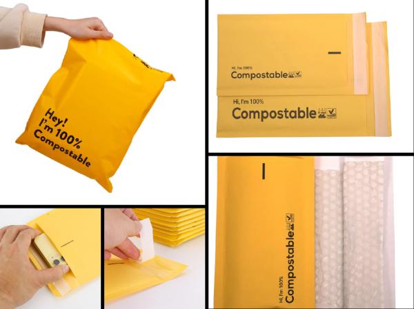 Customized Compostable Bubble Mailer Bag For Express And Shipping