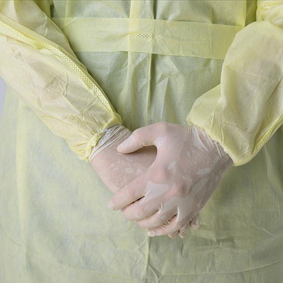 Non Toxic Blue Disposable Plastic Isolation Gowns  Coveralls Fluid Resistant