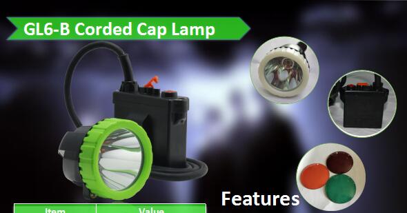 GL6-B 5W 290lm 50000lux LED Miners Cap Lamp 11.2Ah