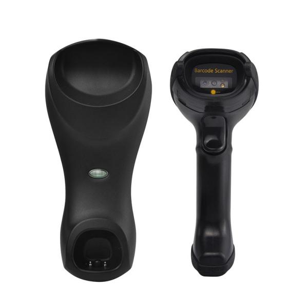 512k Storage 1600mAh Battery Wireless 2D Barcode Scanner With Charging Cradle For Retail Chains
