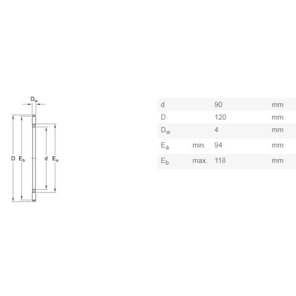 GCr15 Caged Needle Bearing Single Row AXK 90120 Thrust Roller Bearing