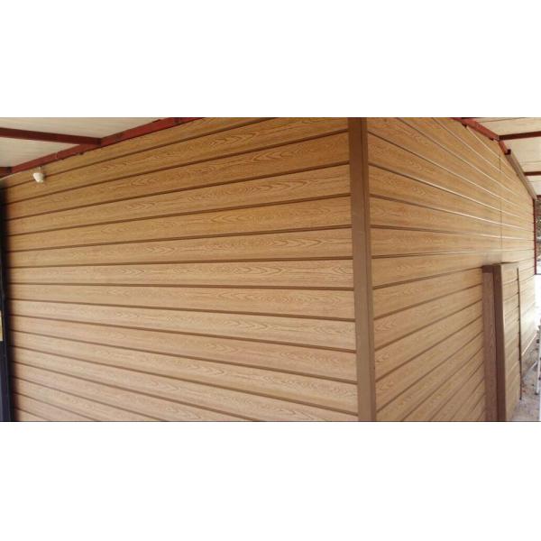 Waterproof 3d Exterior Wpc Decorative Wall Panels 177 X 28mm Anti Uv Eco Friendly