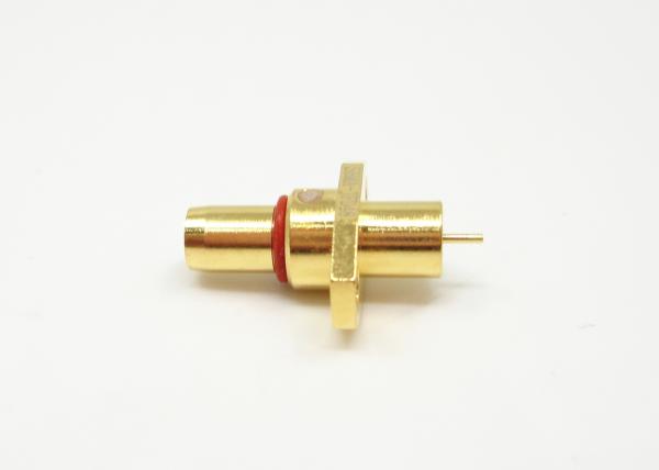 O ouro de bronze de 50 ohms chapeou o conector coaxial do Rf do mini homem de BMA