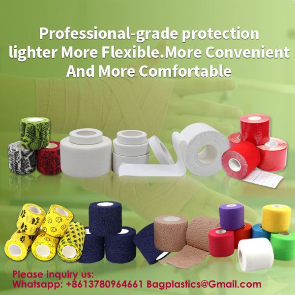 Bandage Self-Adhesive Athletic Wrap Tape Print Custom Breathable Eco-Friendly Gym & Hook Grip Tape - Thumb Cross Training, Weightlifting, Gymnastics Stretchy Adhesive Athletic Weightlifting Tape