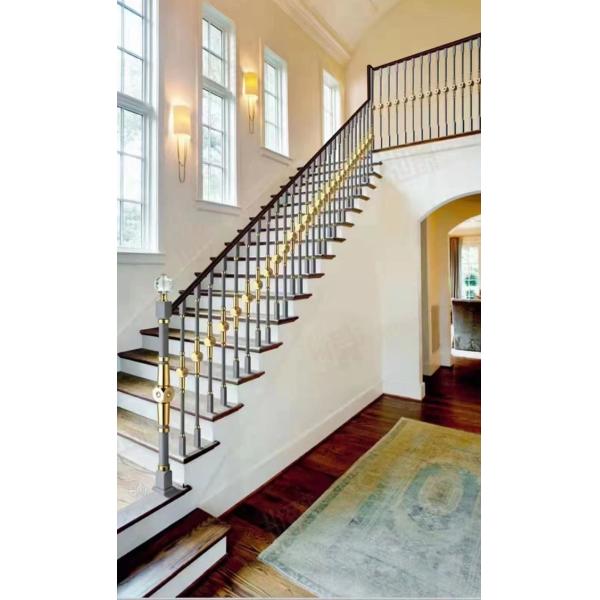 Extérieur moderne de courrier en acier noir de matériel de balustrade de Stair Railing Banister de barrière