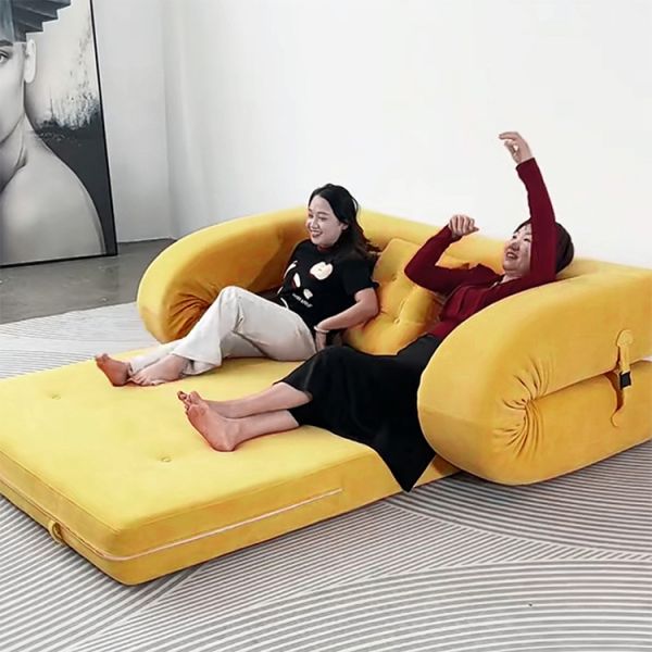 MOYI Modern Living Room Furniture Compression Sealed Package Sofa Bed Fabric Sofa Bed Couch Compressed Sofa