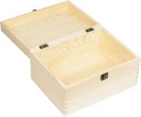 Hot Sale Customized Unfinished Pine Wood Box Natural DIY Craft Stash Boxes with Hinged Lid and Front Clasp