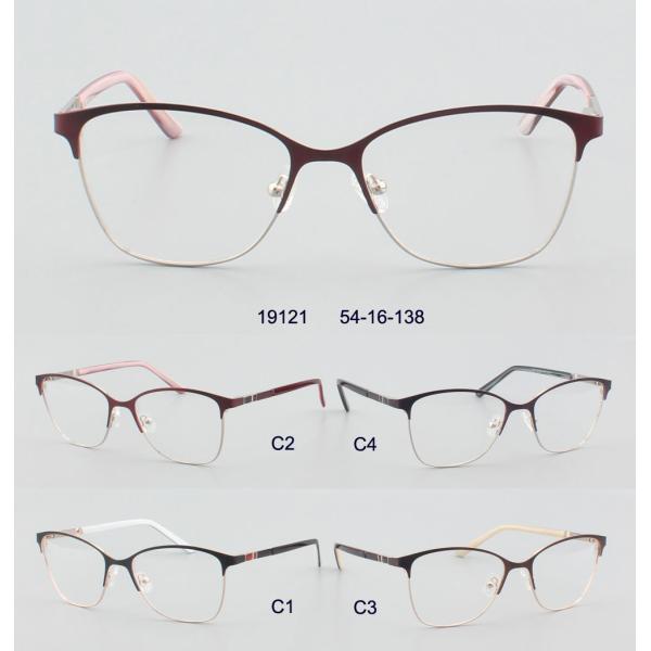 4 Colours 54- 16- 138 Stainless Steel Women Cat Eye Glasses