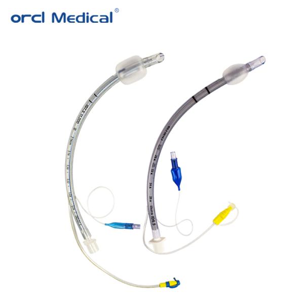 Tubo endotraqueal desechable médico certificado CE ISO con luz de evacuación y marcador radiopaco