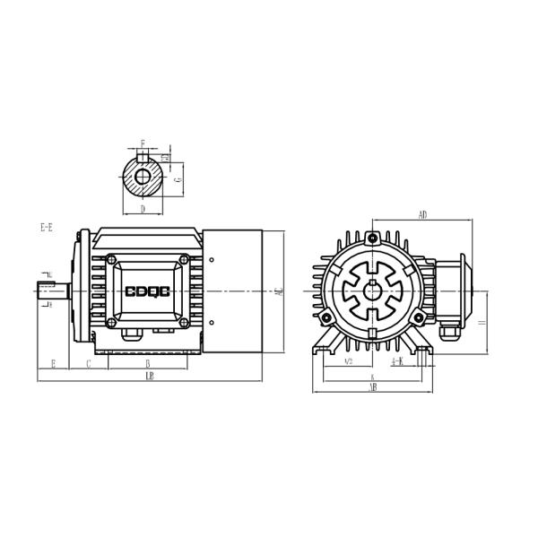 Universal Industrial Electric Motors , High Torque Ac Motor For Electric Conveyor Belt