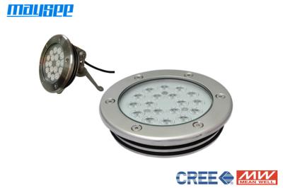 Luzes subaquáticas de doca de LED aço inoxidável 18w / 54w com misturado RGB LED Cree