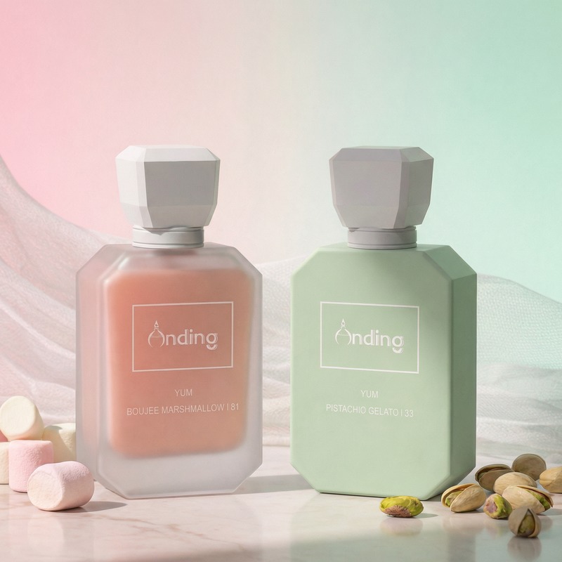 100ml Glass Perfume Bottles Empty Octagon Shape Acrylic Cap Crimp Neck Spray