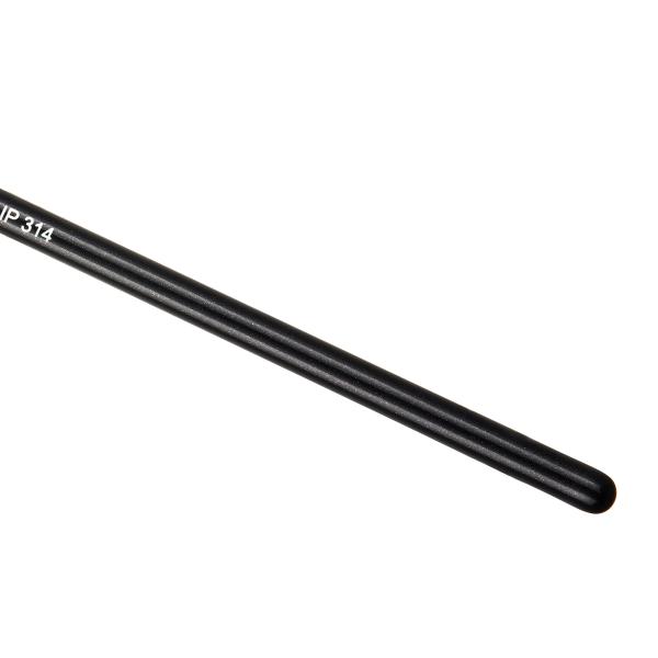 Tongue Shape Synthetic Hair Lip Brush Black Silver Makeup Tools