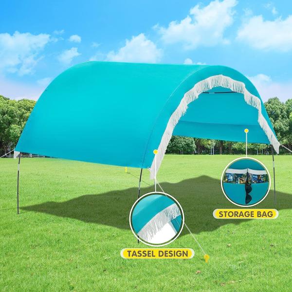 Outdoor Camping Beach Sunshade Sky Tent, Beach Canopy Tent Sun Shade, Gradient Beach Canopy, Stability Upgraded tent