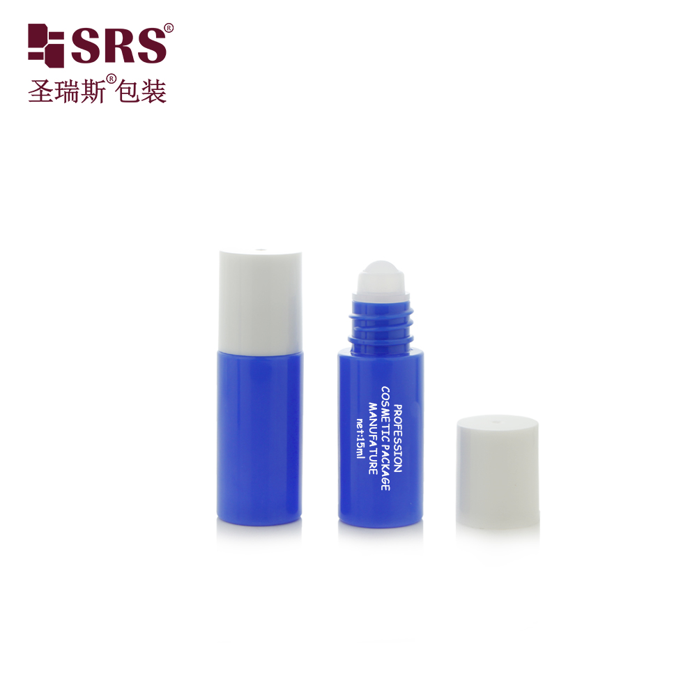 15ml PET Roll On Bottle Empty Plastic Roller Container for Essential Oil Eye Serum Body Care Liquid