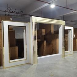 Venda quente novo design 3 peças conjunto fundo acrílico branco para decoração de palco de casamento