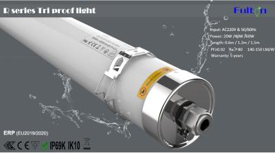 IP69K 4 pés 60 W ao ar livre IP66 Triproof Tubo de luz LED para piscina T8 1,2 m à prova d'água