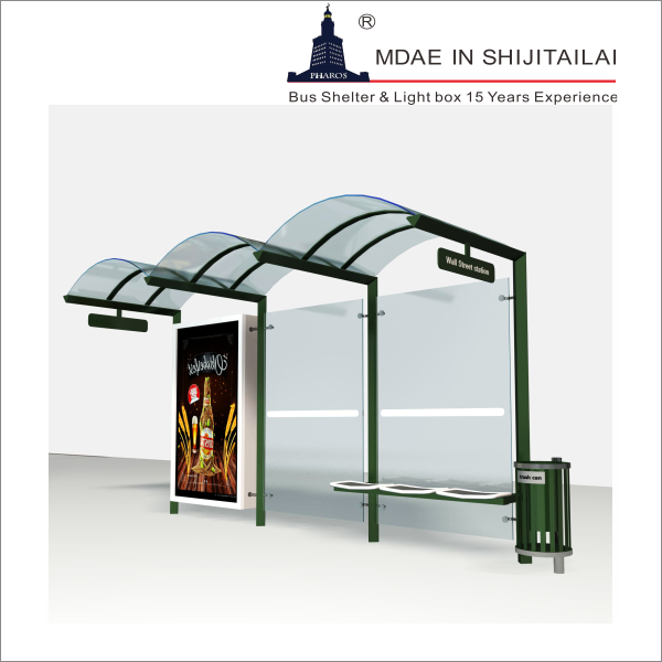 Alloy 26W Fluorescent Tube 60HZ Aluminum Bus Shelter