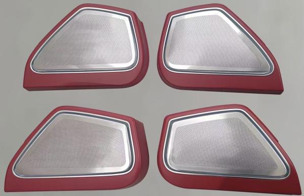 Ambient lights selective breeding Luminous horn cover Black/Red/Cream-coloured for Porsche Panamera(2017-2022)