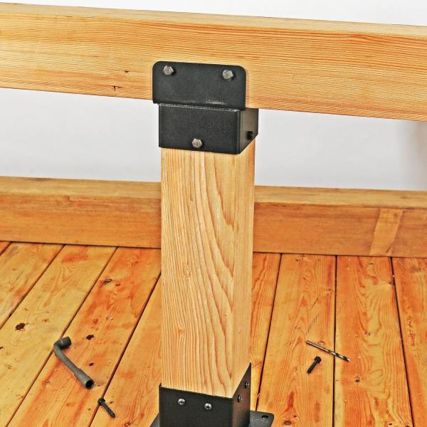 Faisceaux de bois de terrasse support de support pour le pont garde-corps main-d'œuvre poste de base sur le pont extérieur