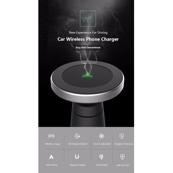 Baseus Qi Wireless Car Charger Magnetic Mount For Iphone Samsung Mobiles Phones