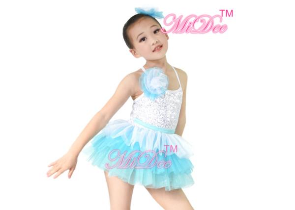 Lovely Kids Dance Clothes Sequin Tulle Ballet Dance Costumes For Girls