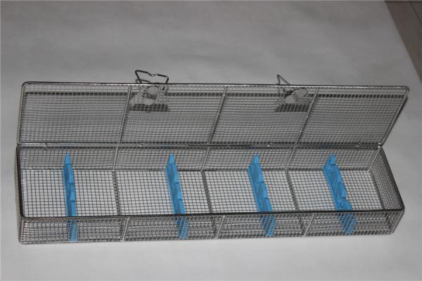 Endoscope Trays Surgical Instrument Sterilization Containers Stainless Steel Wire Mesh Basket