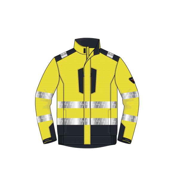 El alto fuego estático anti de la visibilidad impermeabiliza la chaqueta de la seguridad de la protección del arco voltaico para la industria eléctrica