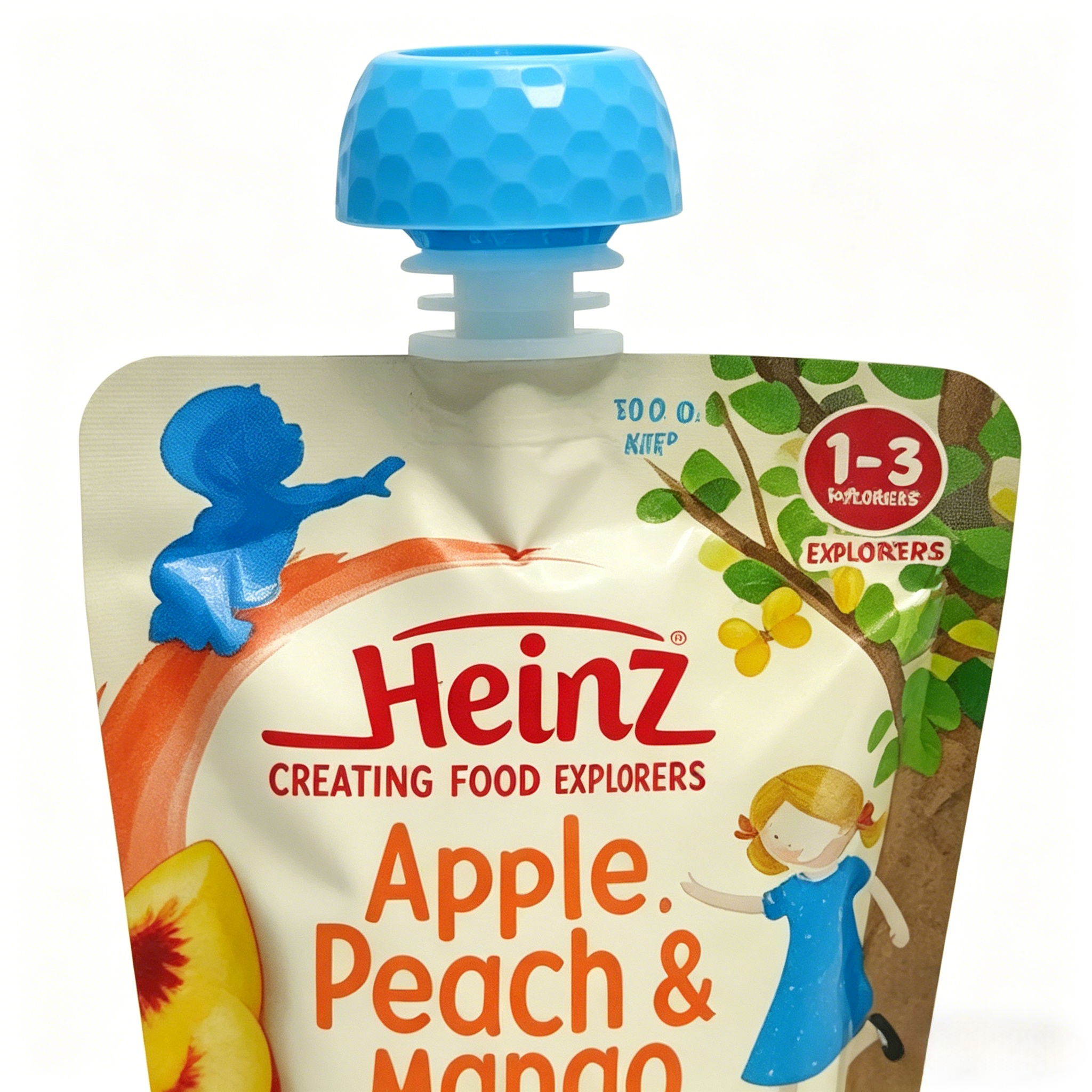 120g Toddler Fruit Puree Spout Pouch - BPA-Free Leak-Proof Stand-Up Bag for Apple Peach Mango Blends (1-3 Years)