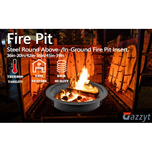 Inserto de pozo de fuego sin humo de acero de 45