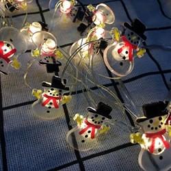 Christmas Themed Dewdrop String Light Decor 6.5FT 20LED Gift Boxes Santa Claus Christmas Trees for Window Porch Stair Bar