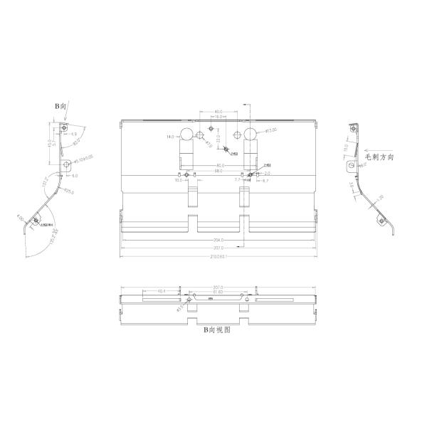 SECC galvanized sheet metal stamping parts for currency blocking bracket