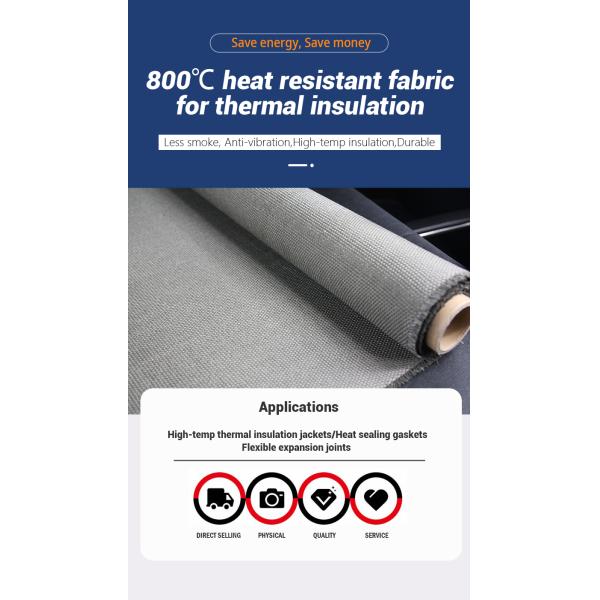 рулон ткани стеклоткани провода нержавеющей стали степени 800К для тюфяка термоизоляции