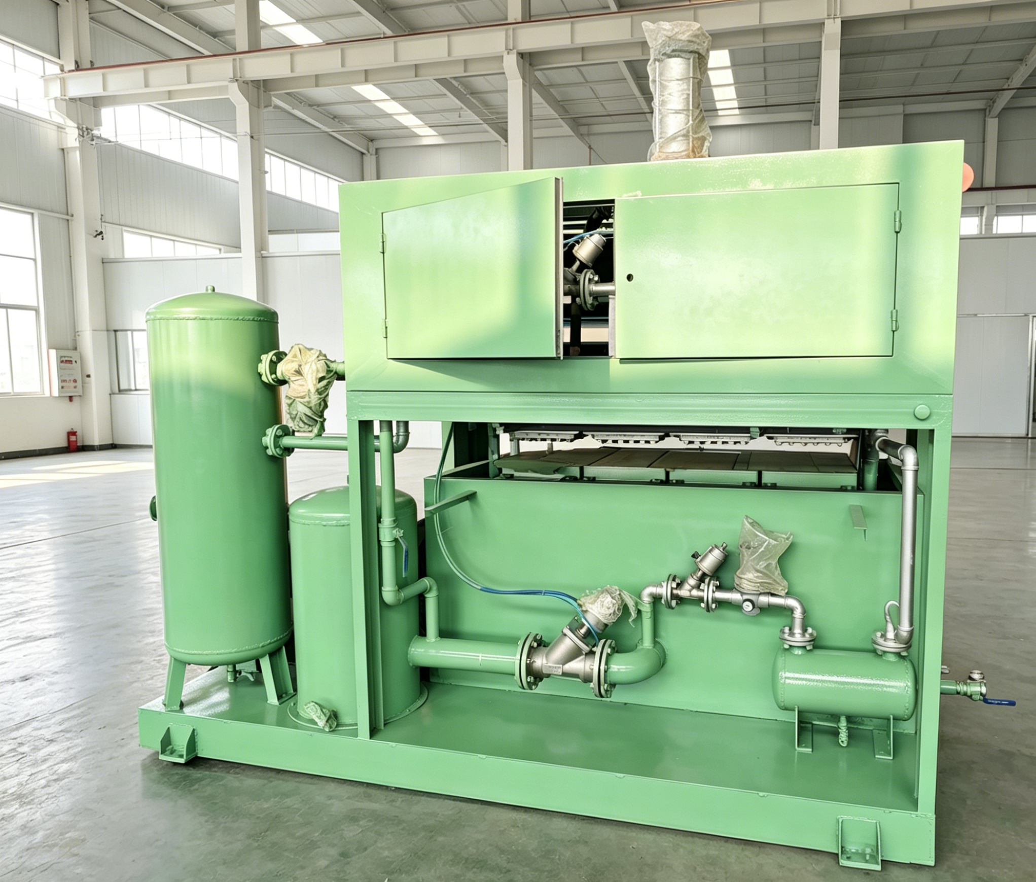 Small 1300-1500pcs Per Hour Egg Tray Machine Egg Carton Machine For Making Egg Trays Egg Cartons Shoes Trays Nursery Trays Aluminum molds PLC Controlled