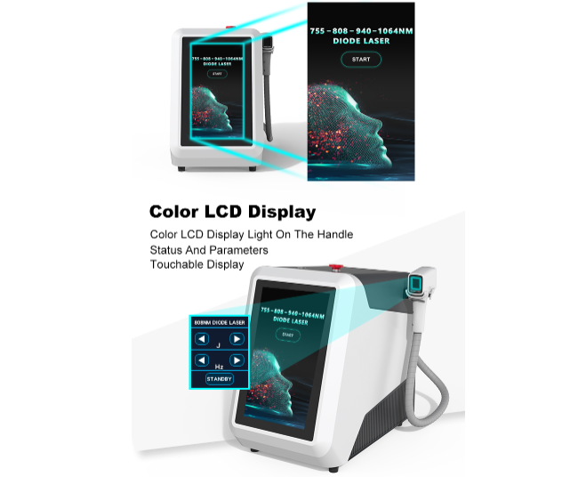 4 Wavelength Diode Laser Hair Removal Machine 808/755/940/1064nm