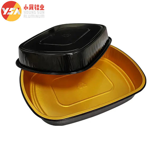 Smoothwall Black And Gold 680ml Oblong Foil Take-Out Pan​ for Baking and storing