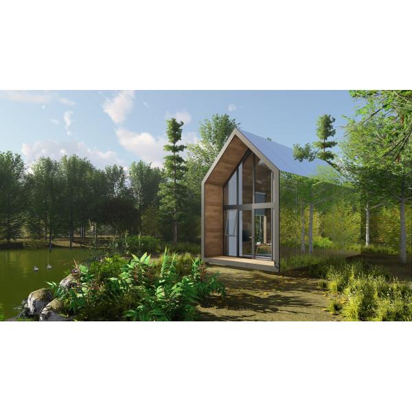 Luxury Prefab Loft House , Prefabricated Modular Homes Aluminum Structure Wooden Interior