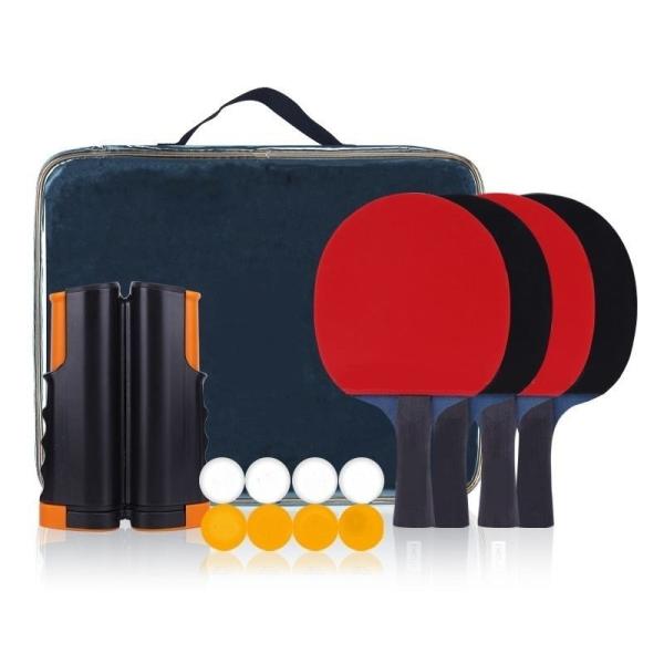 Гибкий чистый затвор пингпонга установил предохранения от края Purewood 4 шариков ракеток 8