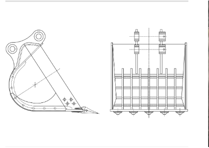 High Quality Skeleton Excavator Dig Bucket With Hole Skeleton Bucket Mining Excavator Bucket