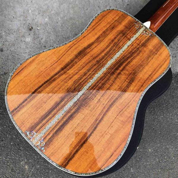 KOA wood classic acoustic guitar,Life tree Ebony Fingerboard,Abalone inlays and binding,China 41 inchs acoustic