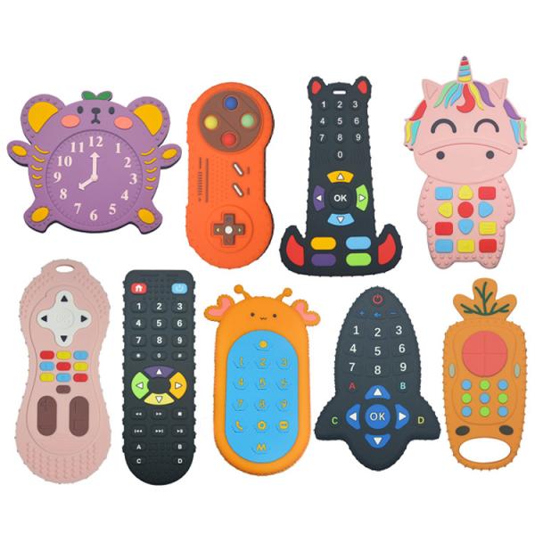 Remote Tv Controller Gamepad Custom Silicone Teether Toy Shaped For Toddler
