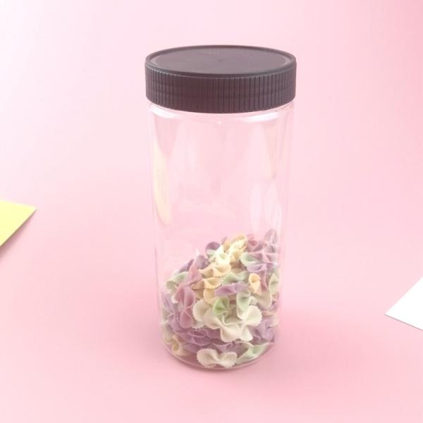 Round Straight 150ml 250ml 360ml 450ml Plastic Food Jars With PP Thread Cap