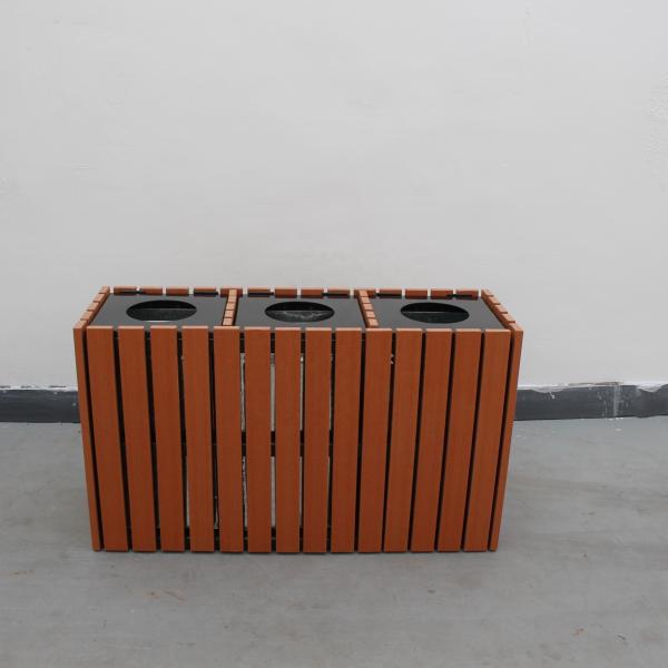 Reservatórios comerciais de reciclagem de madeira para uso externo 1200 mm × 400 mm × 700 mm Tamanho