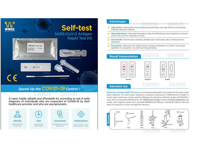 FIA POCT кассеты/набора теста Cov-19 Ag WWHS Immunoassay флуоресцирования Assay быстрого
