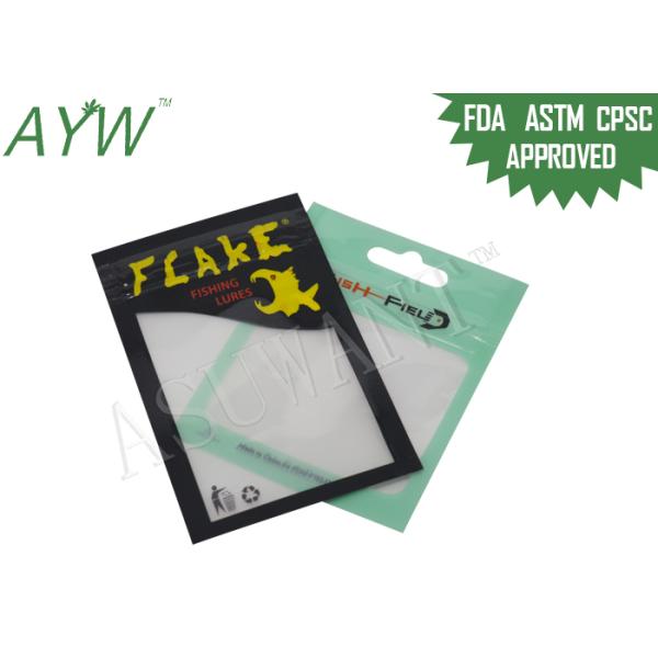 Fishing Lures Pet Food Bag With Visible Window Reclosable Zip Lock