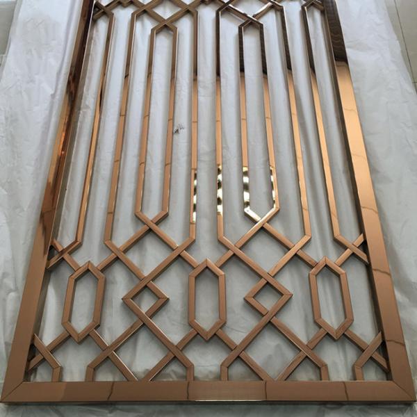 Chinese rose gold decoration 304 stainless steel living room partition
