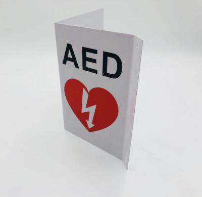 Forma plástica do sinal V da parede do AED para a estação de primeiros socorros exterior de Smart