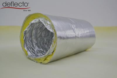 Round Insulated Flexible Air Duct Aluminum Foil / Fiberglass Insulated Flexible Pipe